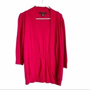 89th & Madison Red Open Front Cardigan L